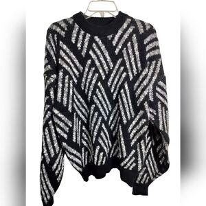 Black and White Crewneck Sweater